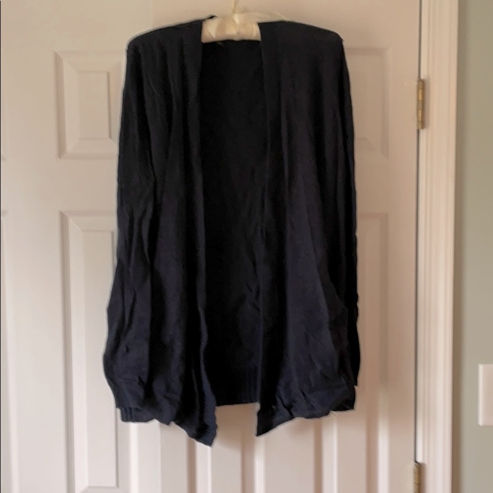 Banana republic navy knit open sweater